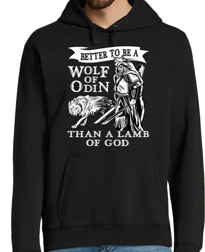 Sweat-shirt À Capuche Pour Homme valhalla viking guerrier odin thor hach