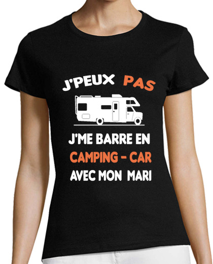 Image of t-shirt camper van woman I can not jme