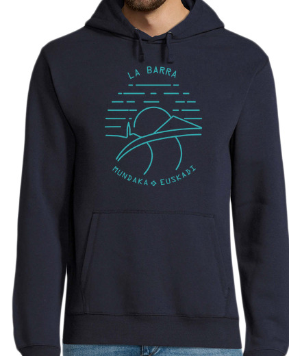 Image of the bar hoodie, navy blue