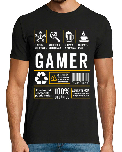 Image of label professional gamer video games gaming geek