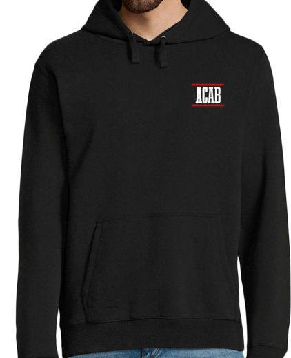 Image of black sweatshirt h - 1312 white