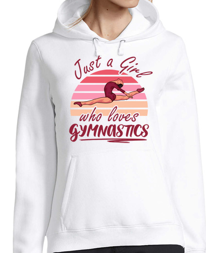 Sweat-shirt À Capuche Pour Femme juste une fille qui love gymnastique