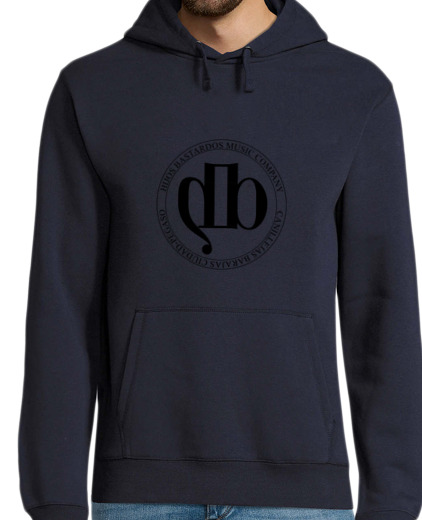Image of man, hoodie, navy blue, charlie hb