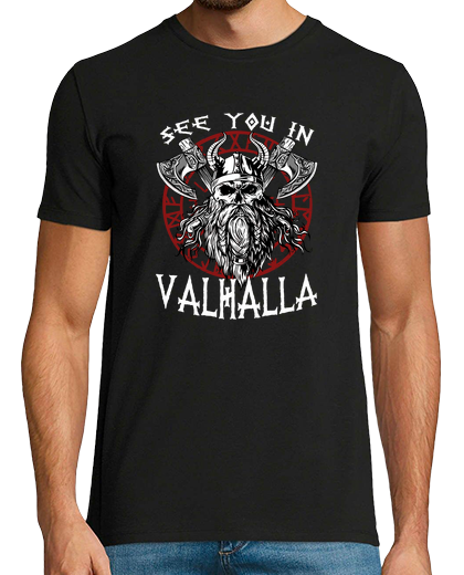 Image of cool viking warrior north man runes vik