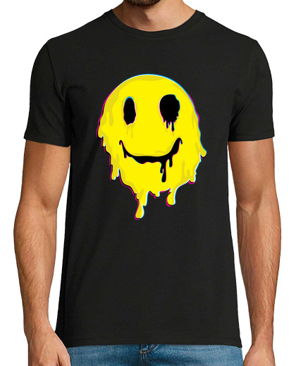 Image of happy melted smiley face print psychedelic lsd funny trip product