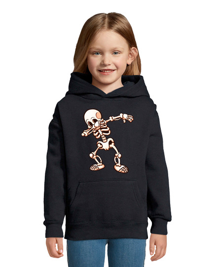 Sweat À Capuche Pour Enfant tamponner h all squelette d39halloween