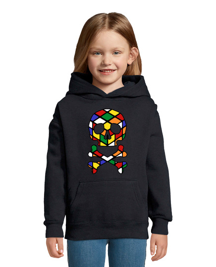 Sweat À Capuche Pour Enfant crâne rubik