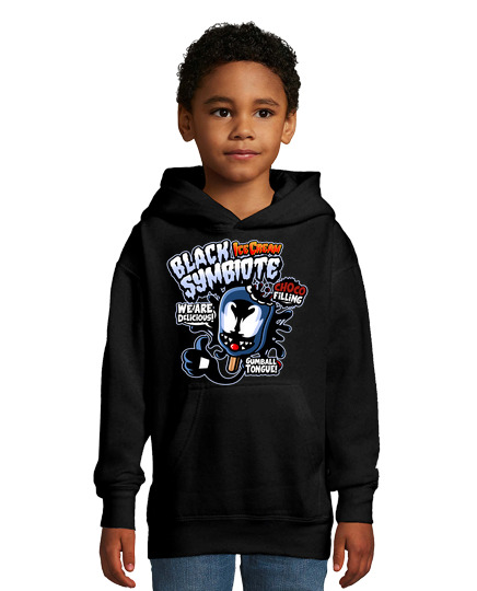 Sweat À Capuche Pour Enfant noir symbiote ice crème