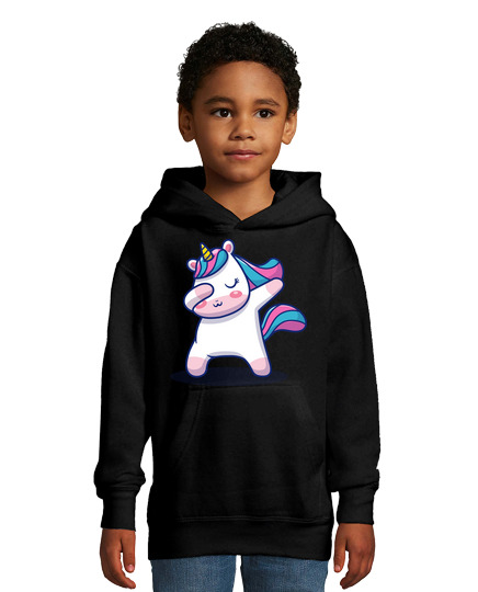 Sweat À Capuche Pour Enfant tamponner la danse de la licorne