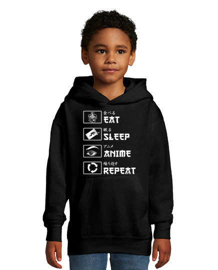 Sweat À Capuche Pour Enfant eat sommeil anime rep eat