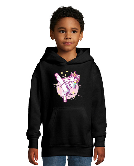 Sweat À Capuche Pour Enfant licorne de karaté mignonne