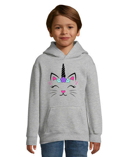 Sweat À Capuche Pour Enfant chats fantastiques licornes mythologie