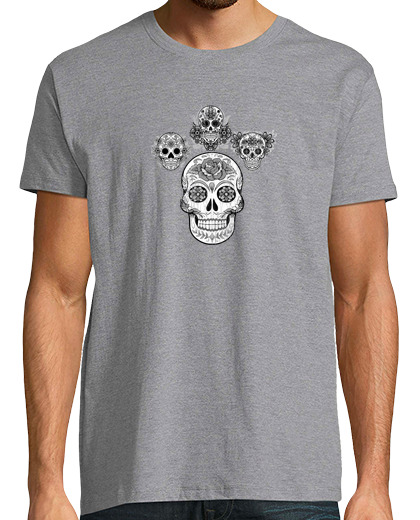 Image of Faded Halloween Day of the Dead Mexican Skull Sugar Skull product