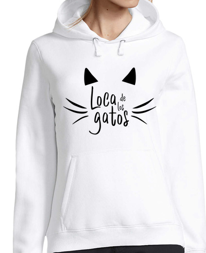 Sweat-shirt À Capuche Pour Femme sweat - shirt folle de les chats