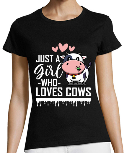 Image of just a girl who loves cows