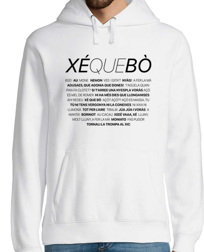 Sweat-shirt À Capuche Pour Homme xé que bò dessuadora blanc