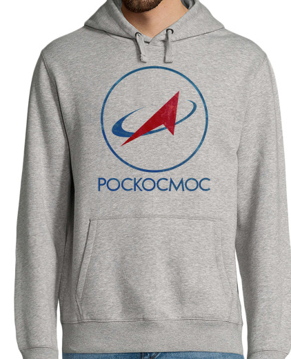 Sweat-shirt À Capuche Pour Homme emblème bleu vintage roscosmos