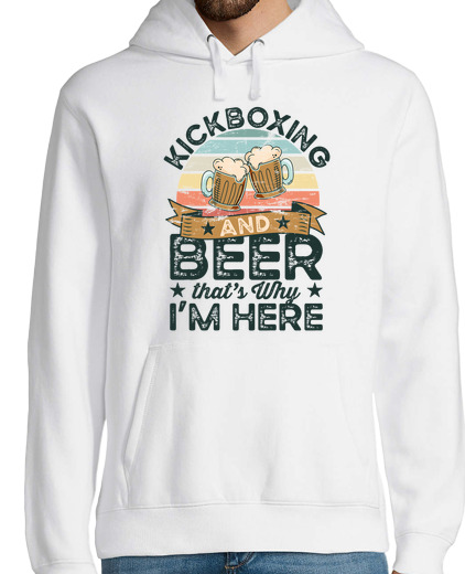 Sweat-shirt À Capuche Pour Homme kickboxing et bière c39est pourquoi je