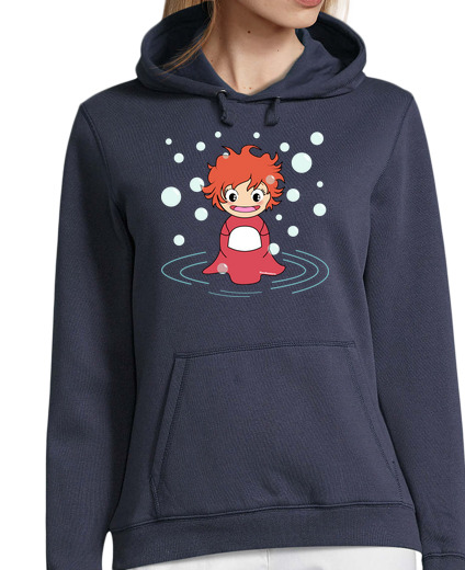 Sweat-shirt À Capuche Pour Femme kokeshi je ponyo