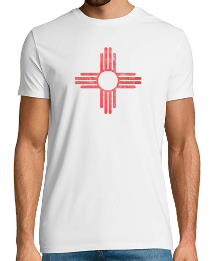 Image of zia symbol faded new mexico state flag print product