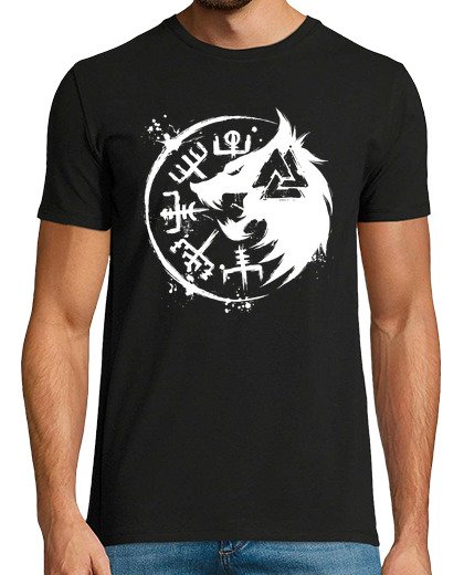 Image of Fenrir Wolf Vegvisir Valknut