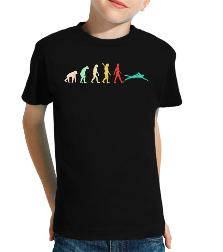 Tee Shirt Pour Enfant Manche Courte évolution de la natation