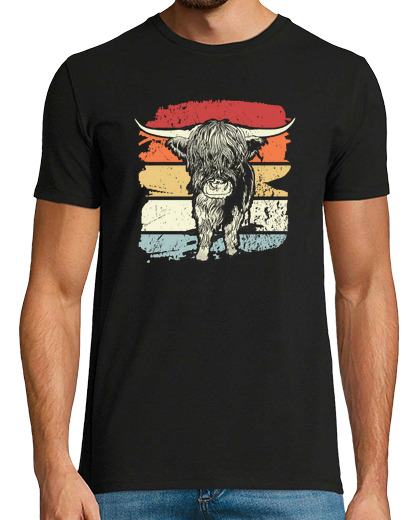 Image of Highland Cow Highland Cows Retro