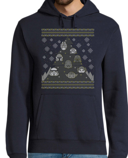 Sweat-shirt À Capuche Pour Homme arbre de noël étoilé