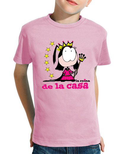 Tee Shirt Pour Enfant Manche Courte reine de la maison