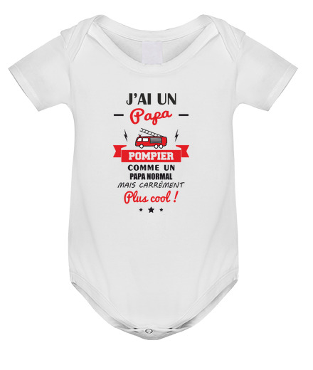 Body Bébé papa pompier,cadeau,enfant,humour