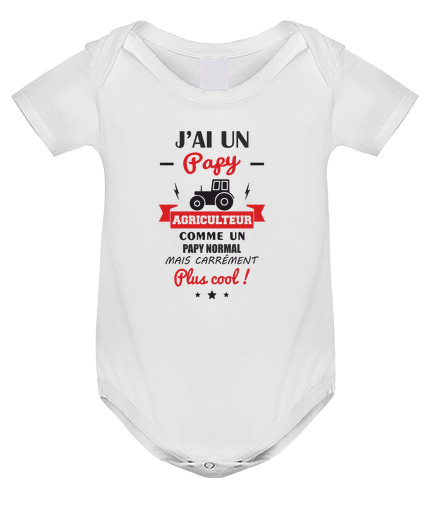 Body Bébé papy agriculteur,cadeau grand-père