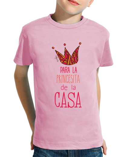 T-shirt bambino manica corta la principessa della casa