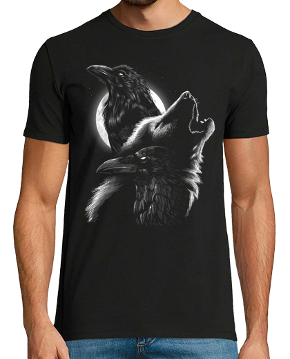 Image of crows with wolf