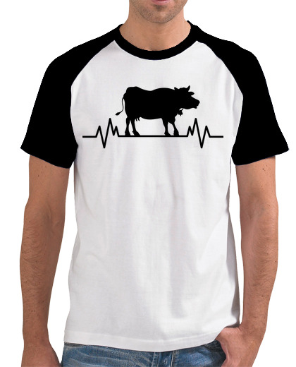 Image of cow heartbeat cows bull farmers gift