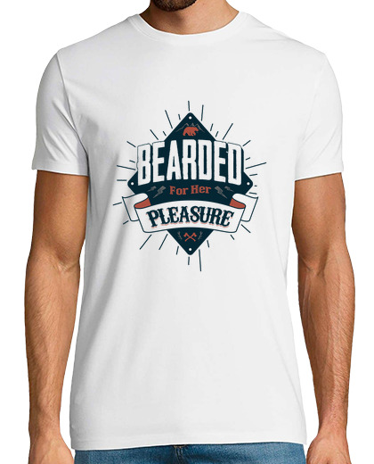 Image of bearded man tshirt for her pleasure