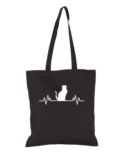 Bolsa De Tela gato latido del corazón motivo divertid laTostadora