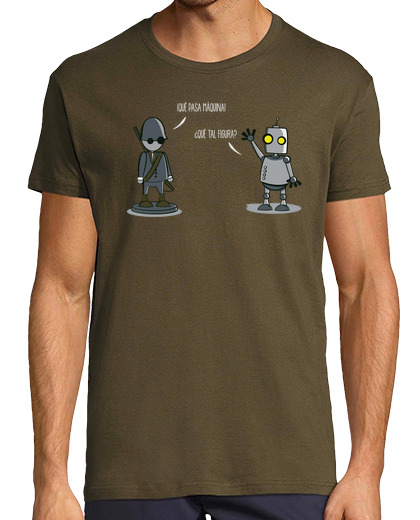 Tee Shirt Homme Manche Courte qu'arrive-t-machine!