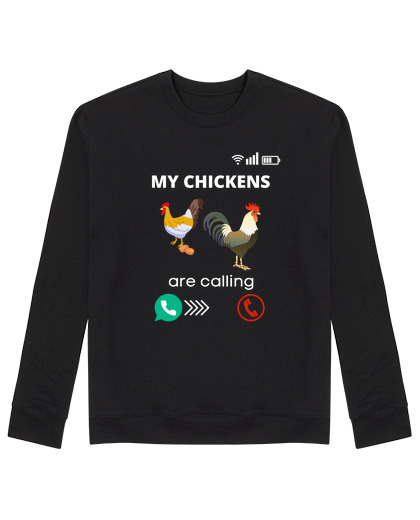 Sweat Unisexe mes poulets appellent le fermier du coq