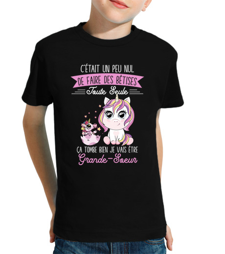 T-shirt bambino manica corta futuro annuncio dell39unicorno della so