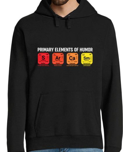 Sweat-shirt À Capuche Pour Homme sarcasme éléments principaux de l39humo