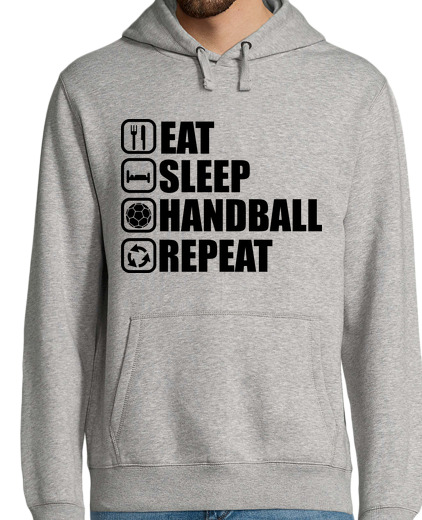 Sweat-shirt À Capuche Pour Homme Eat,sleep,handball,repeat,handballeur