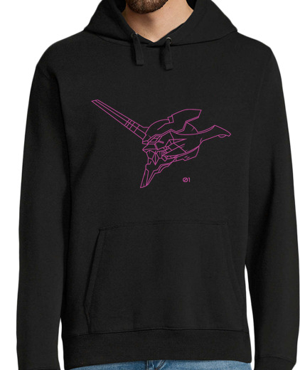 Sweat-shirt À Capuche Pour Homme néon genèse evangelion eva-01