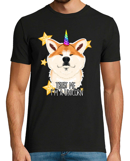 Image of trust me im a unicorn i funny akita inu