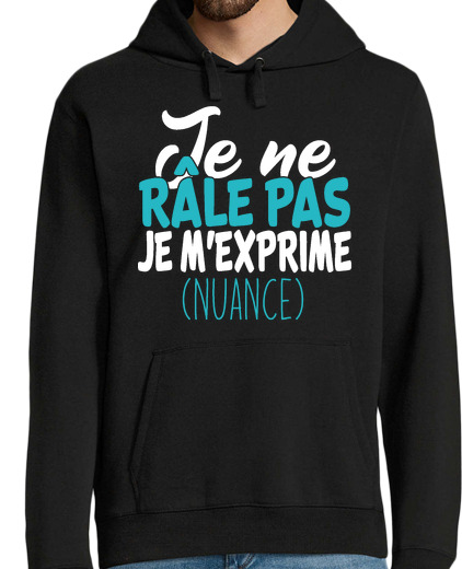 Sweat-shirt À Capuche Pour Homme je ne rale pas je m'exprime