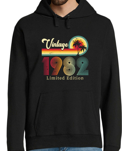 Sweat-shirt À Capuche Pour Homme 1982 vintage limited édition