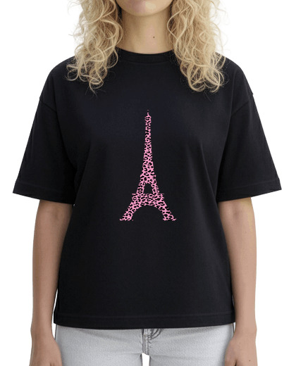Image of cute pink leopard print eiffel tower paris souvenir gift
