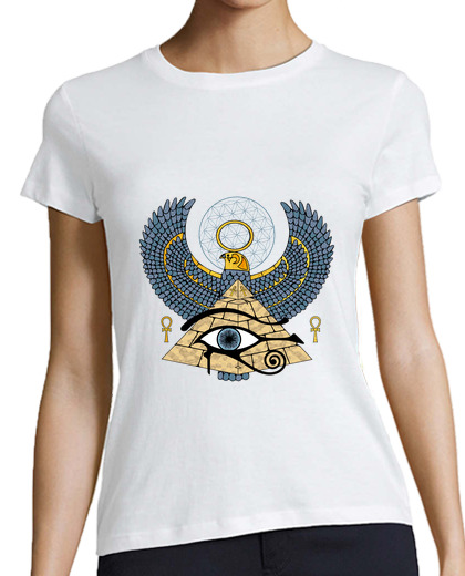 Image of horus falcon horus ankh flower of life