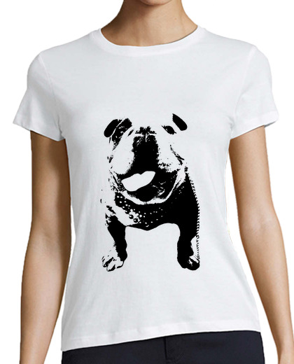 Tee Shirt Femme Classique Manches Courtes bouledogue