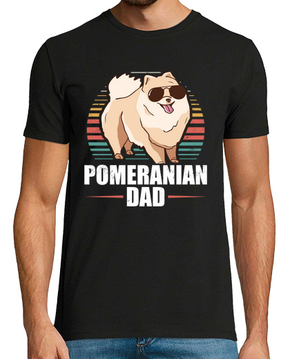Image of pomeranian dad dog owner pomeranians
