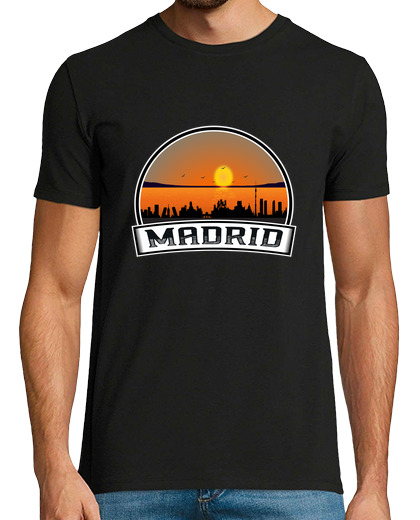 Image of madrid skyline sunset